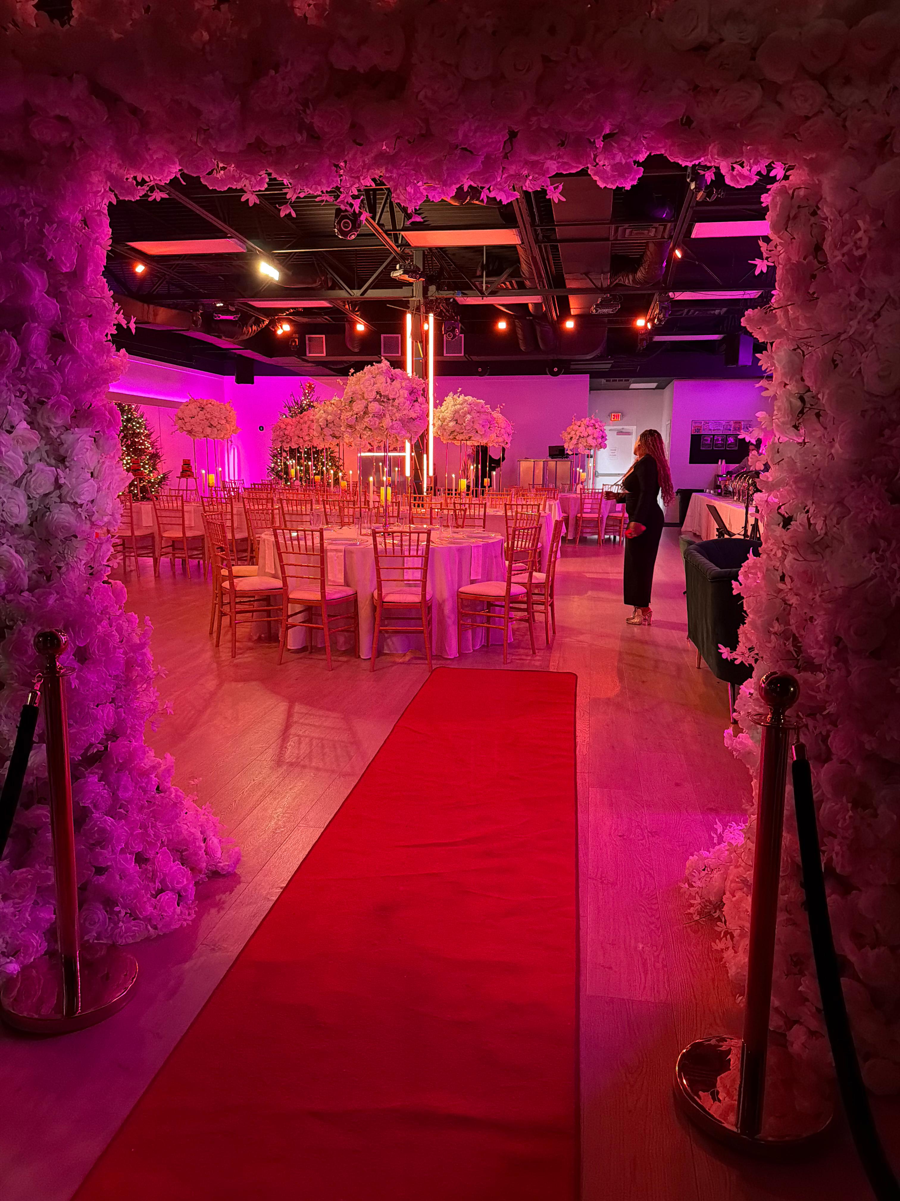 Party atmosphere with RGB lighting effects