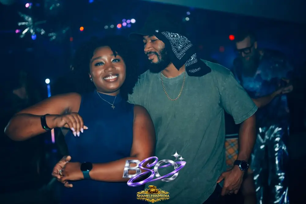 Friends smiling at a BSO social